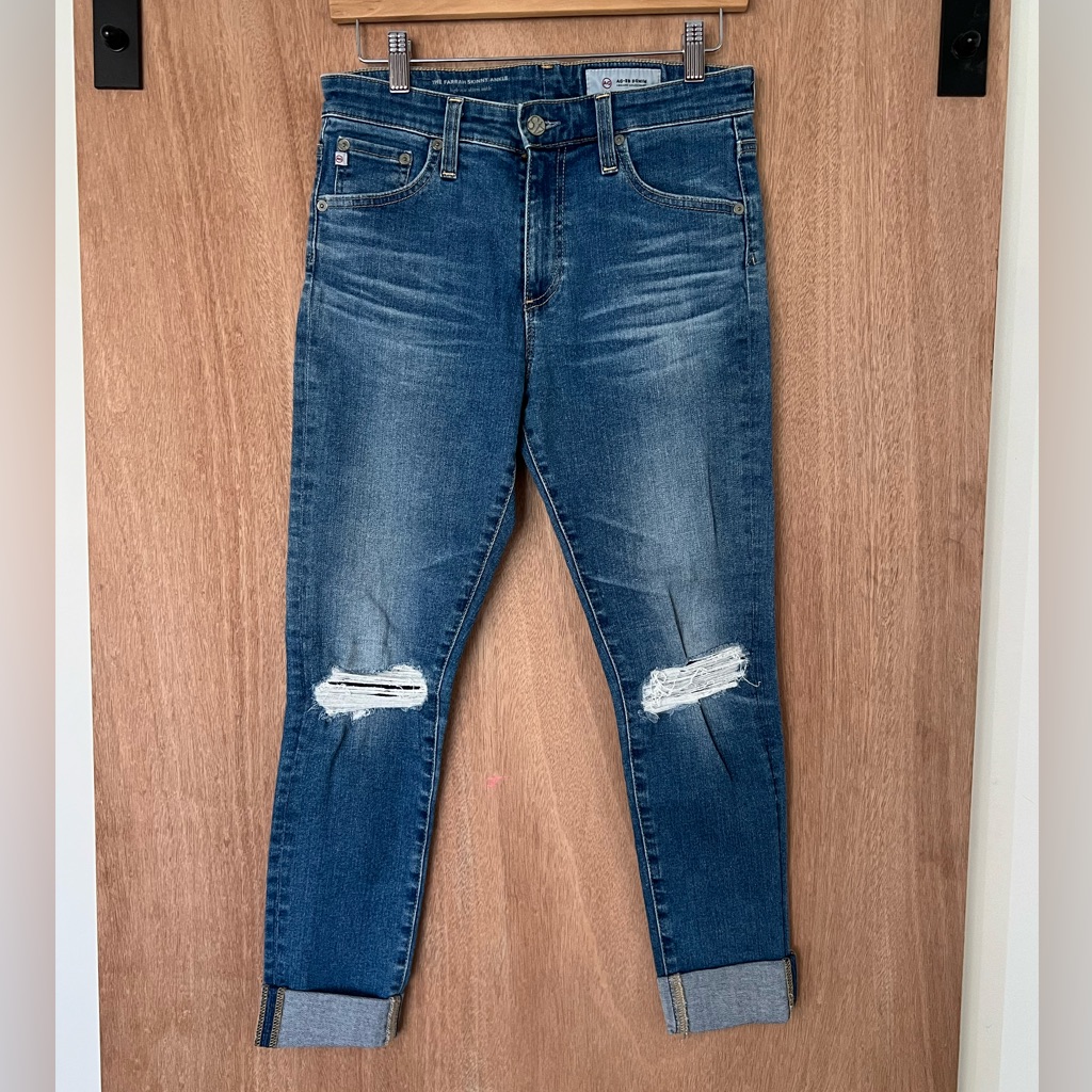 Ag Adriano Goldschmied Farrah Skinny Ankle High Rise Jeans Size 27